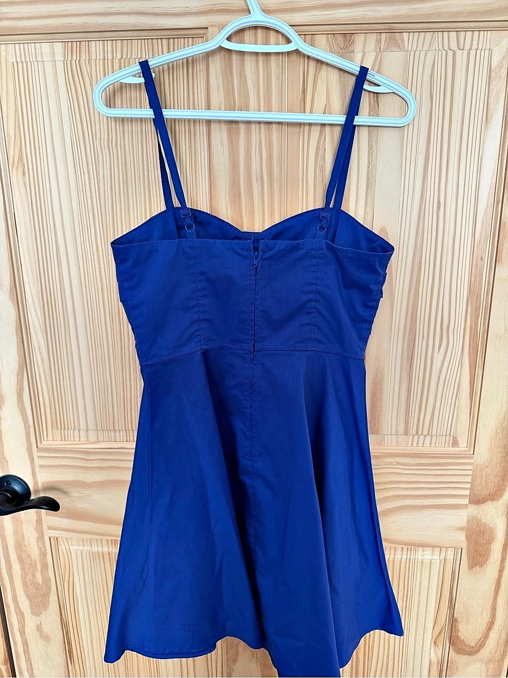 dynamite Blue Ruched Mini Dress  Like New - Picture 3 of 5